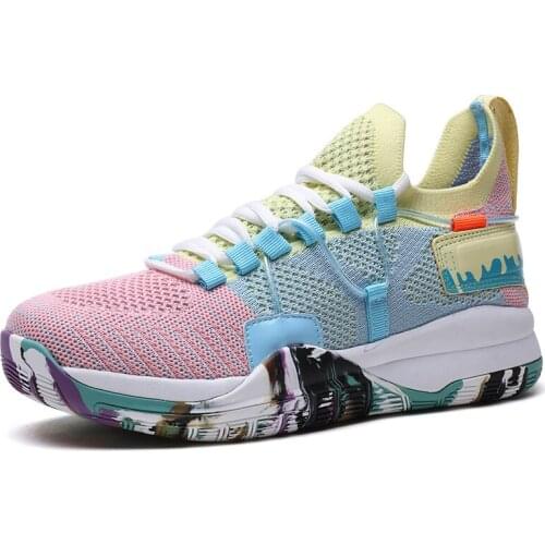 2021 New Couples Basketball Sneakers Tennis Shoes Man Breathable Air Cushion Cushioning Sneakers Outdoor Combat Boots