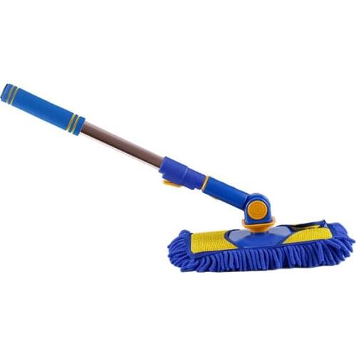 NEW 2021 Upgrade 2 in 1 Car Adjustable Telescopic Wash Chenille Mop Wiping Soft Cleaning Brush Tool