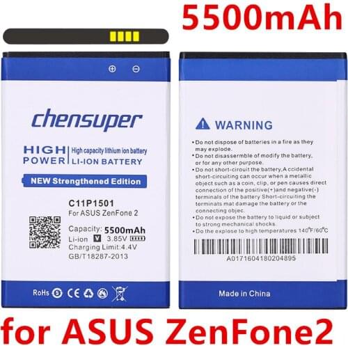 New 5500mAh C11P1501 Battery for ASUS ZenFone 2 Laser Selfie ZE601KL ZE550KL ZD551K Phone Battery