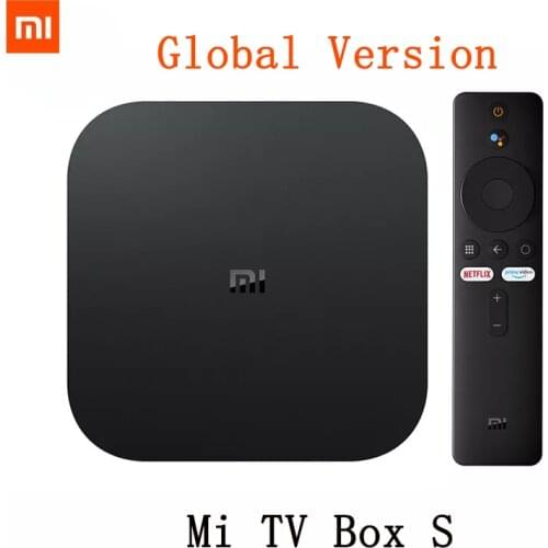 Global Version Xiaomi Mi TV Box S 4K Ultra HD Android TV 9.0 HDR 2GB 8GB WiFi Google Cast Netflix Smart Mi Box S Media Player