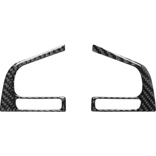 Carbon Fiber Interior Steering Wheel Button Cover Trim for Subaru Forester 16-18