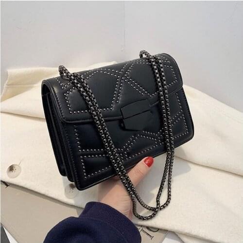 Female bag 2021 spring fashion popular underarm bag chain shoulder bag messenger small square bag handbags fashionable purses