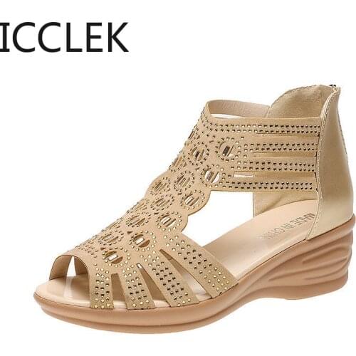 2021 Summer Sexy Platform Shoes Wedges Sandals High Heel Fashion Open Toe Elevator Women Pumps Sandals Plus Size 35-43