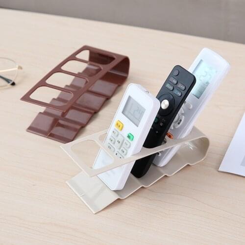 1pc Mini Remote Holder 4-Slot Desk Storage Rack TV Remote Controller Phone Container Organizer Holder Home Living Room Supplies
