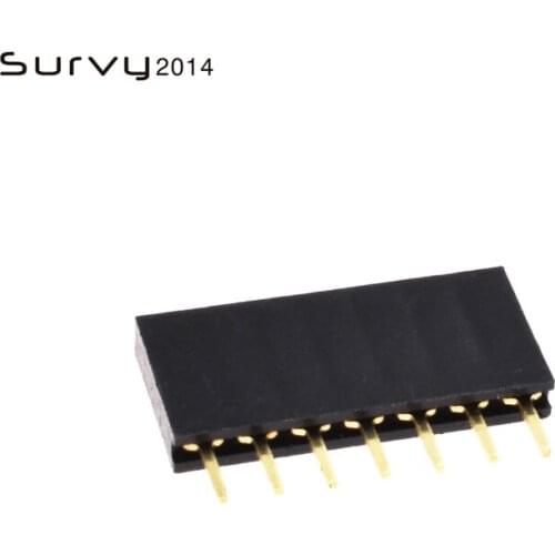 10/20/50/100PCS 7 Pin Header Socket gold plated 2.54mm Row Straight Female Single