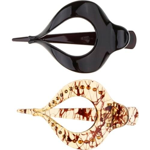 2 pcs Heart Shaped Acrylic Hair Claw Clips Women Barrette Banana Clip Jaw