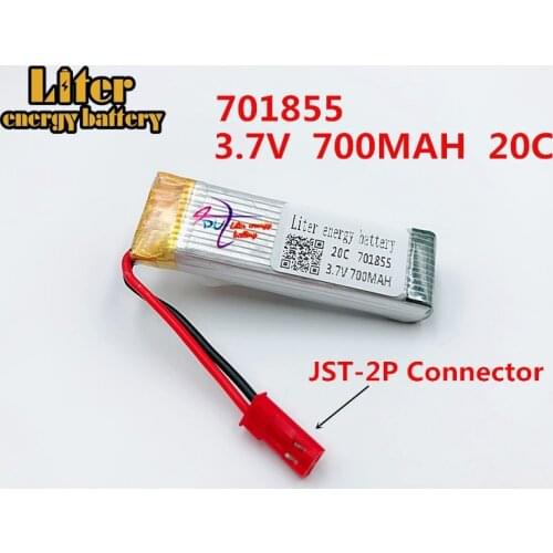 3.7V 700mAh Drone Rechargeable Li-polymer Battery 701855 + Charger Set For RC UDI RC u817 u817a u817c u818a Syma s032