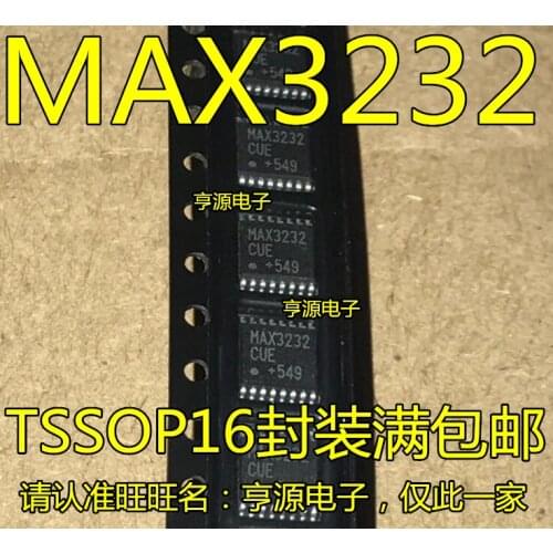 5pcs MAX3232 MAX3232EUE MAX3232CUE TSSOP16 RS-232
