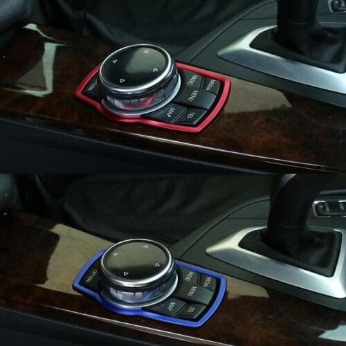 Car Multimedia Button Decoration Stickers For BMW BMW X1 X3 X5 X6 E70 E83 E90 E91 F15 F16 F20 F21 F30 F10 Accessories Styling