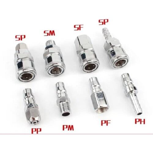 C Type Pneumatic Fitting Quick Connector High Pressure Coupling SF+PF40 SP+PP40 SM+PM40 SH+PH40 Work On Air Compressor