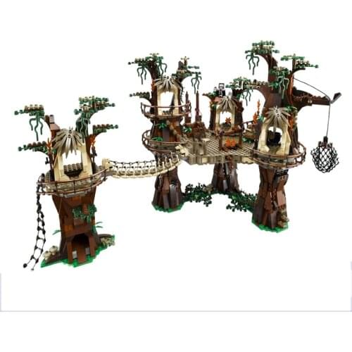 In Stock 2510pcs Star Battle Forest Village Treetop Home oF the Ewoks Village Space Wars Model Building Blocks Toys For Child