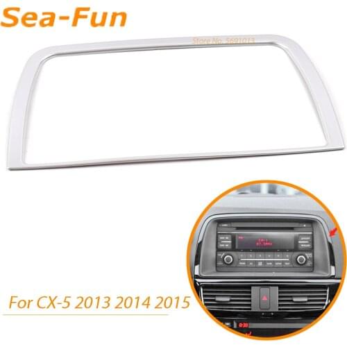 For Mazda CX-5 CX5 2013 2014 2015 Car Center NAVI Screen Trim Cover Decoration Sticker Chrome Interior Accessories