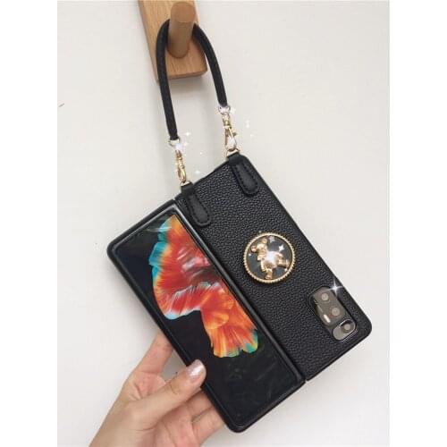 For Xiaomi mixfold mobile phone case, hanging rope, cartoon folding screen, 5g protective cover and anti falling leather damp