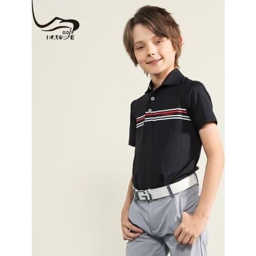 EAGEGOF Summer Boys Short Sleeve T-shirt Coolpass technical fabric Children golf Polos High-end Fashion Child sportswear