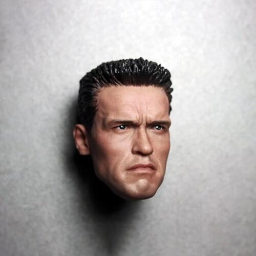 1/6Scale Tough Male Arno Terminator Robot T800 Camouflage Version Head Sculpt Carving Headplay for 12" Action Figure Body