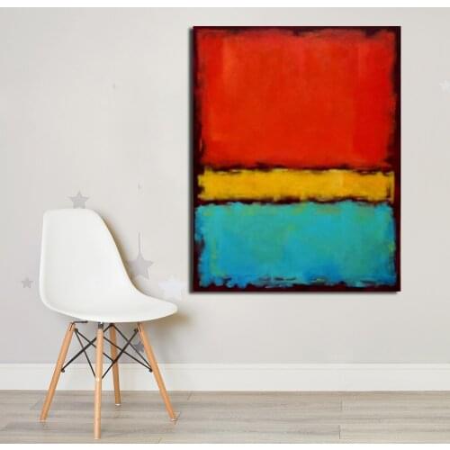 JQHYART Mark Rothko Still Life Classical Oil Painting Drawing Art Spray Unframed Canvas Wall Pictures For Living Room