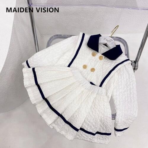 Toddler Girls Clothing Sets 2021 Autumn Girls Clothes Lady Princess Outfit Kids Suit College style double-breasted coat set