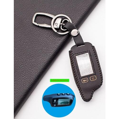TW9010 LCD Remote Leather Key Case for Tomahawk TW-9010 Two Way Car Alarm TW-7000 D900 D700 SL-950 S-700 TW7000 D-900 SL950