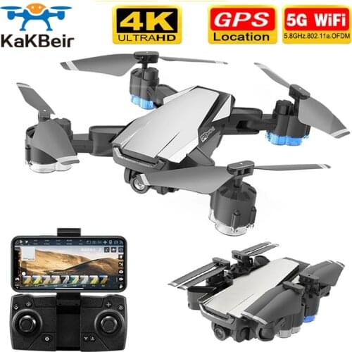 KaKBeir H3 GPS Drone with 4k FPV Adjustable HD Dual Camera WIFI FPV RC Quadcopter Foldable Drones GPS Follow Me Helicopter Toys
