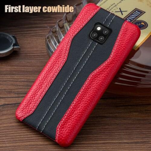 LANGSIDI Full Grain Leather covers For Huawei Honor 8X MAX Luxury phone case for Huawei mate 20 Nova 3e Honor 10 P10 P20 P30 New