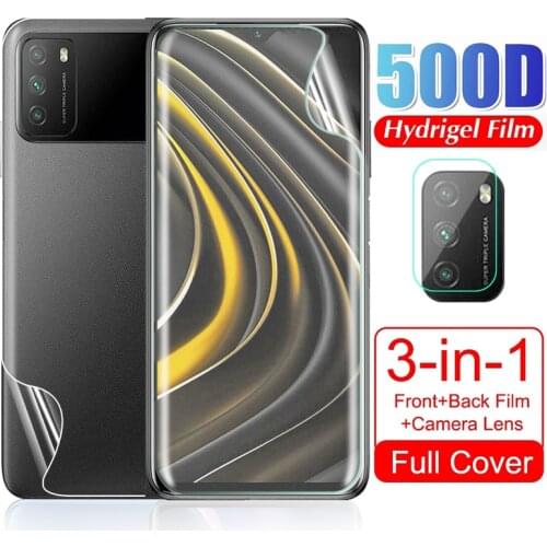 Frosted Matte Hydrogel Front Film Camera Lens Back Screen Protector For Xiaomi Poco M3 Poko Poxo PocoM3 M 3 6.53" Film Not Glass