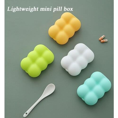 Frosted pill box household storage creative sealed Macaron mini pill box portable split pill box travel outdoor sports equipment