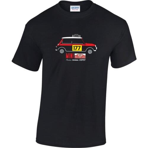 Fashion 2019 Top Tee Mens 1967 Monte Carlo Rally Mini Car Mens Printed T-Shirt Print T Shirt