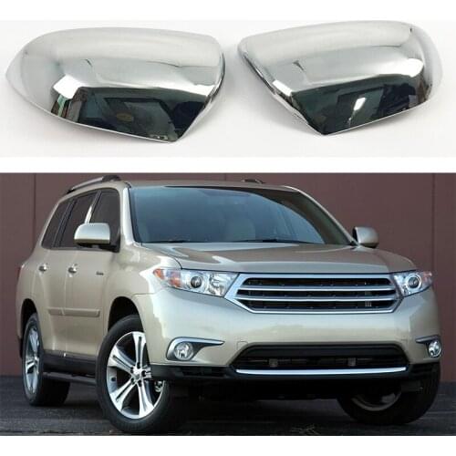 For Toyota Highlander Kluger 2008 -2013 Chrome Side Wing Door Rearview Mirror Cover Trim SUV Styling Accessories