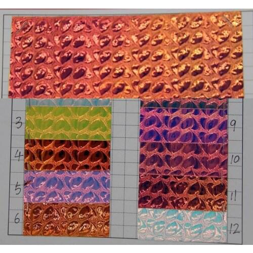 New fashion laser artificial leather fabric quality holographic PU leather material embossed decoration leather fabric chameleon