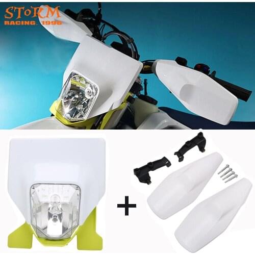 New Motorcycle Hand Guards Handguard Protector Headlight Head Lamp For Husqvarna FE 250 350 450 500 FX TE 250i 300i 2020-2021