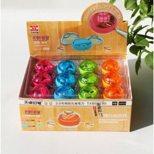 2021 New Cute Mini 2.0mm Pencil Lead Sharpener Double Hole School Office Supply Stationery Kids Gift