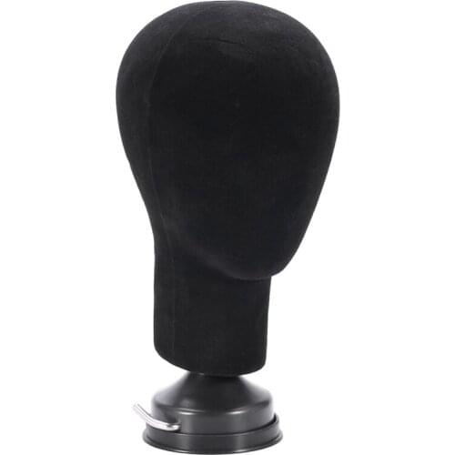 New Arrival Female Mannequin Foam Head Model With Stand Wig Headphone Cap Display Stand Hairdressing Styling Female Black Maniki