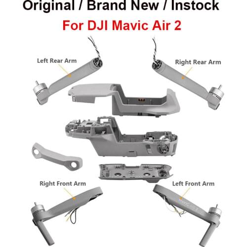 Original New Left Right Front Rear Motor Arm for DJI Mavic Air 2 Body Shell Upper Middle Bottom Shell Replacement Spare Parts