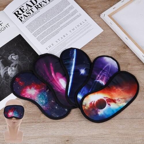 Blindfold Soft Satin Galaxy Eye Cover Sleeping Mask Creative Funny Eyepatch Sleep Mask Travel Relax Eye Band Sleeping Aid Kid