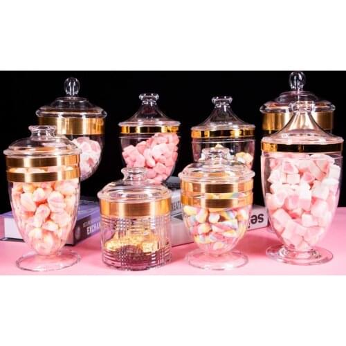Transparent Candy Jar Food Grade Acrylic Sealed Jar Kitchen Spice Whole Grain Dried Fruit Snack Storage Box Home Dessert Table