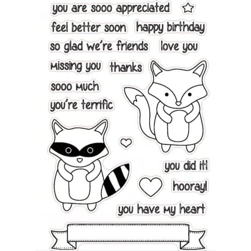 Fox Transparent Clear Stamp for DIY scrapbooking/Card Making C153