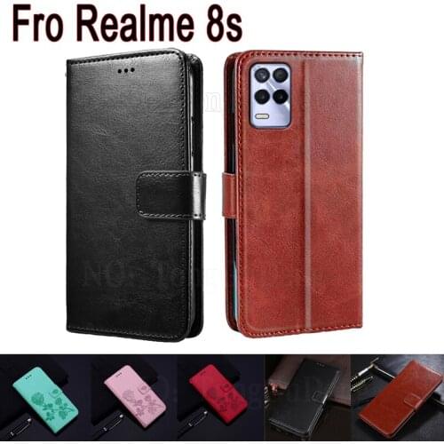 Realme8S Wallet Etui Cover For Realme 8s Case Phone Protective Shell Book For Realme RMX3381 8 S 5G Flip Leather Stand Cases Bag