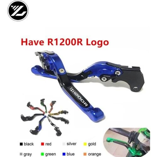 R1200R Logo For BMW R1200R 2006-2014 2007 2008 2010 Motorcycle Adjustable Folding Extendable Brake Clutch Lever