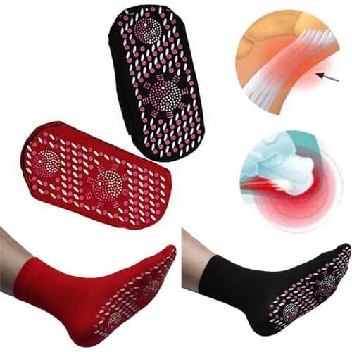 Self-Heating Tourmaline Magnetic Therapy Foot Health Care Warm Cotton Socks Breathable Massage Socks