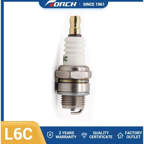 Torch Spark Plug L6C Alternative Candles for Autolite 255 Brisk P17 NGK BM6A Champion 843 Denso W20M-U Enker FSC50C