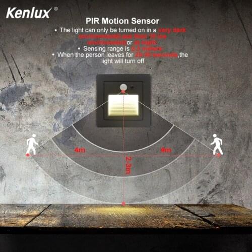 Led Detector Light Sensor Led Step Stair Lights Outdoor Footlight Recessed 86*86 PIR motion Corner wall Lamp exterior garden