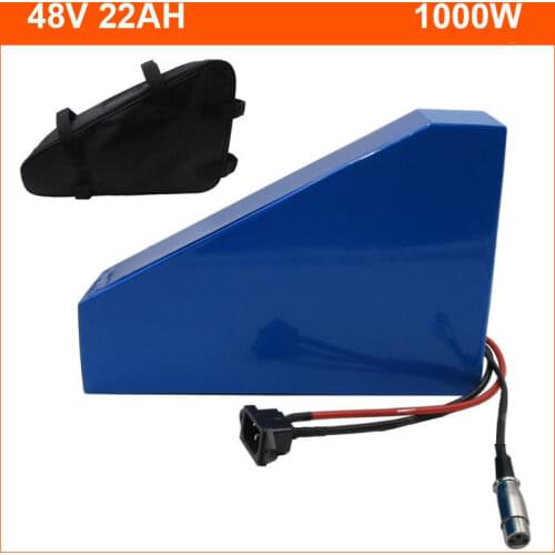 2000W 48V 22.5AH triangle battery Pack 48 V Lithium ion 22AH EBike batterie Akku 2500MAH 18650 Cell 50A BMS 54.6V 5A Charger