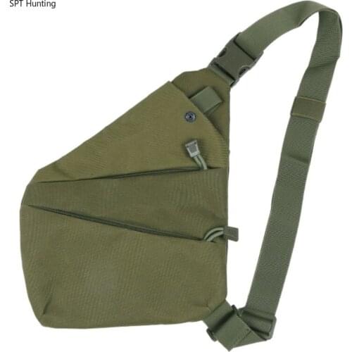 Outdoor Concealed Gun Holster Messenger Bag Military EDC Storage Tactical Shoulder Bags Men Multi-function Hunting Pack