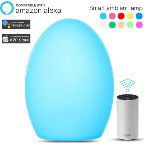 Tuya Smart Light WiFi Ambient Music Rhythm Portable Lamp Voice Control Night Light Smart life App Control Work With Google Home