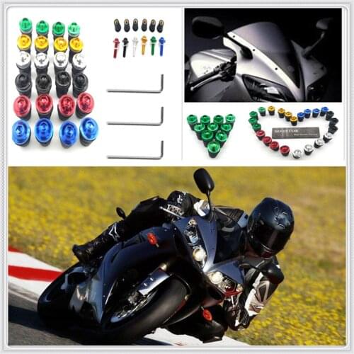 10PCS red Motorcycle Screw Kit BOLTS Windscreen Windshield Bolt Screws for KTM 450SMR 500EXC SUZUKI GSXR1100 GSXR400 GT250