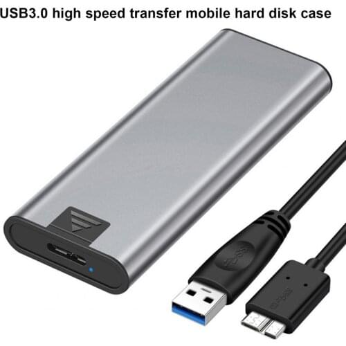 Laptop External Hard Drive Case M.2 NGFF to USB 3.0 SSD Mobile Hard Disk Box Adapter External Enclosure Case