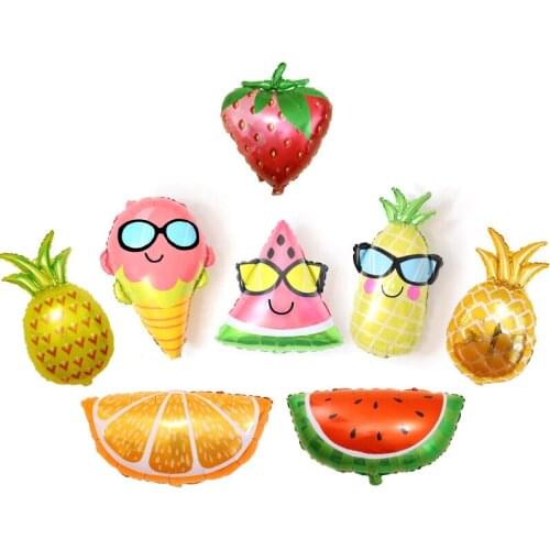 2 Pcs Fruit Foil Balloon Birthday Party Balloons Childrens Day Party Decoration Kids Toy Home Holiday Get Together Decoration
