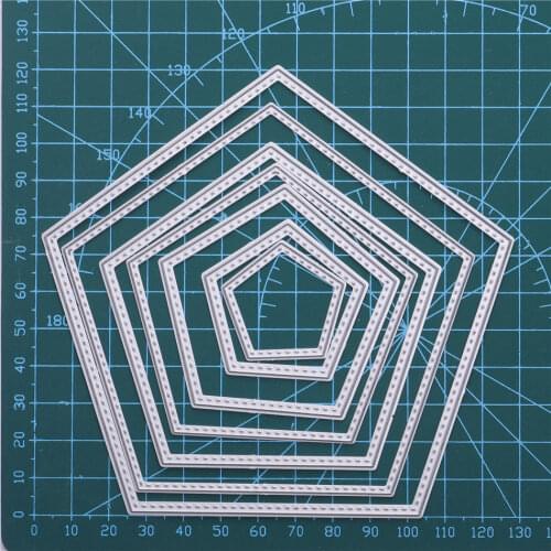 YaMinSanNiO Pentagon Frame Metal Cutting Dies Scrapbooking Diy Album Card Making Embossing Stencil Die Cut Craft Template 2020