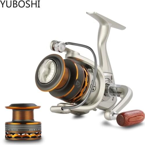 YUBOSHI 1000-7000 Series Newest Spinning Fishing Reel With Spare Spool 6-10KG Drag 5.2:1 Carp Fishing Reels