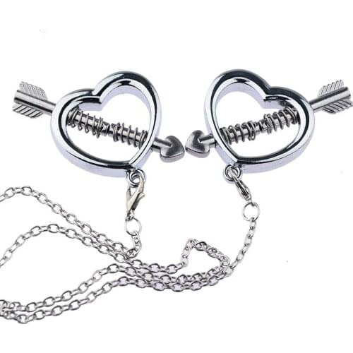 Heart Nipple Clamps BDSM Toys For Woman Nipple Toture Stimulator Slave Fetish Couple Sex Games For Adults BDSM Women Erotic Toys